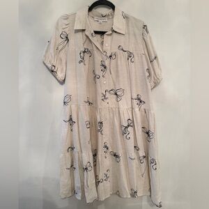 Viral Jane and Delancey Bow Print Dress - XL